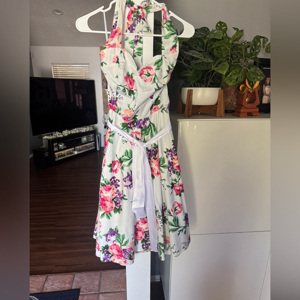 Floral White Dress